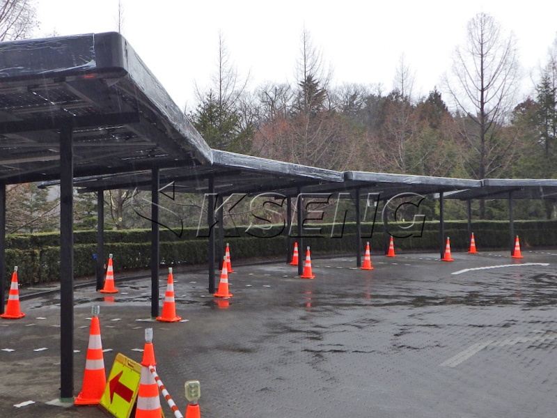 121.25KW - 山梨県ソーラーカーポート架台案件